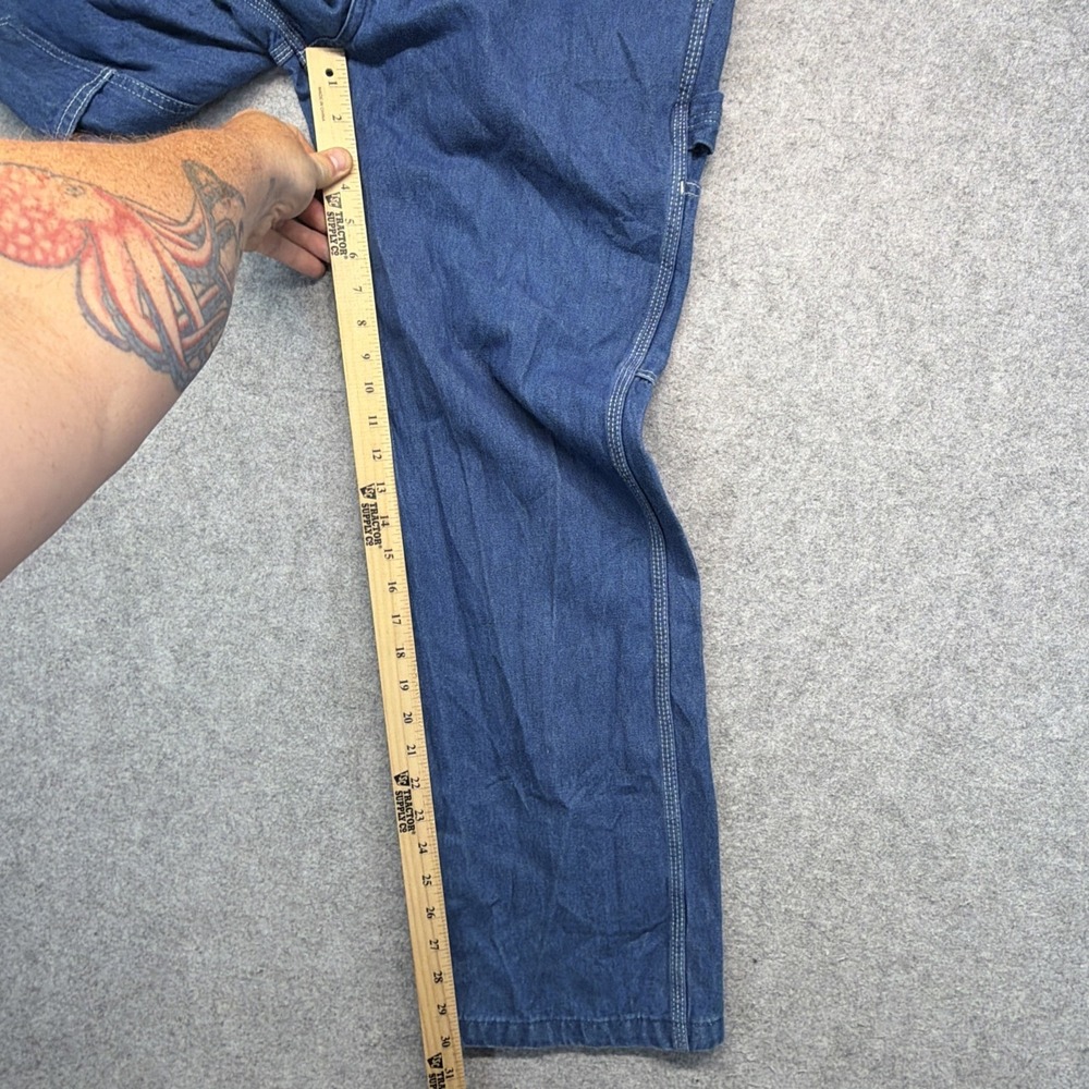 Big Smith Overalls Men 32x30 Blue Denim Bib Carpenter Farmer Utility Painter - Picture 5 of 7